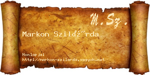 Markon Szilárda névjegykártya